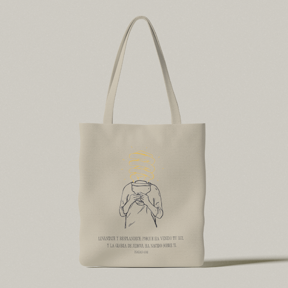 Levántate y resplandece Tote Bag